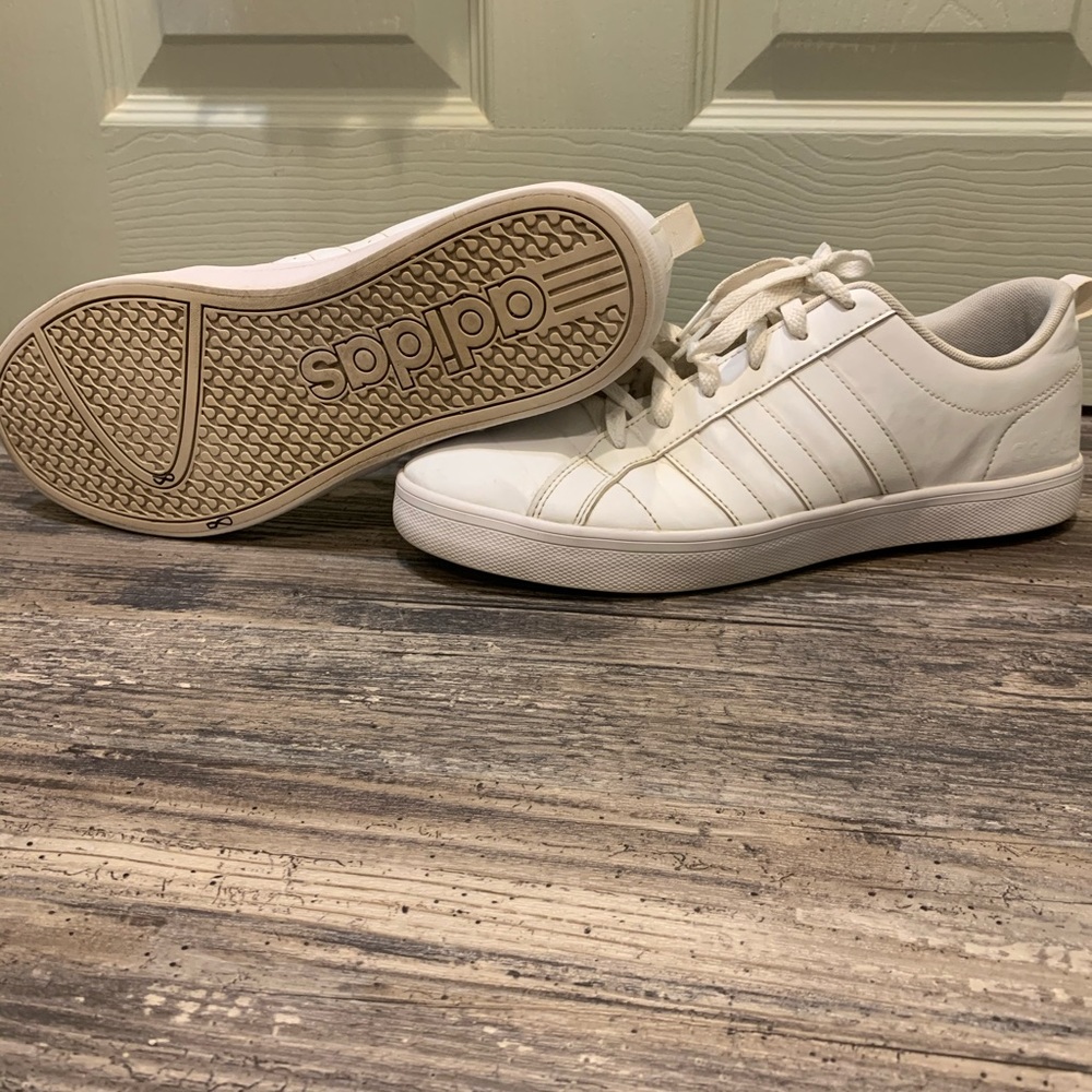Gently used white adidas